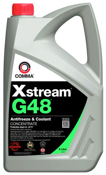 Antifrīza koncentrāts COMMA XSTREAM G48 (G11/G48, 5 L, -36°C, zils/zaļš)